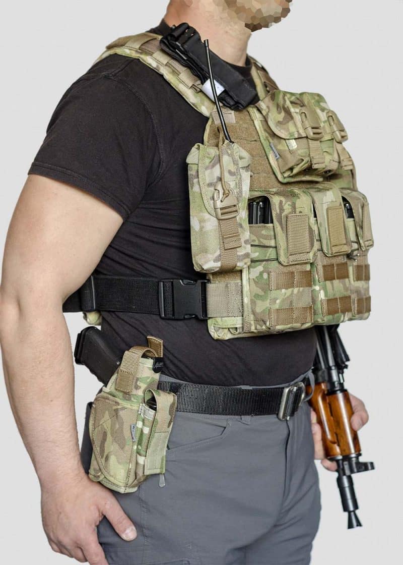 Кобура універсальна, вертикальна, з підсумком, MOLLE  (ПРАВША/ЛІВША) - Зображення 8