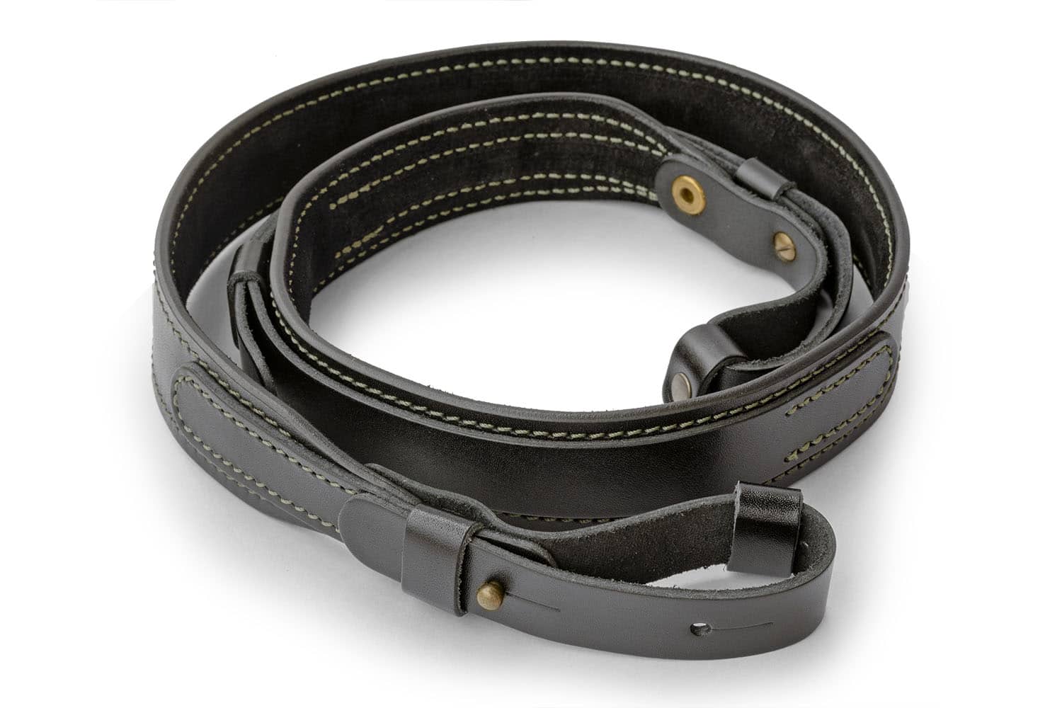 ремень оружейный кожаный на подкладе узкий с петлей м41 a-line