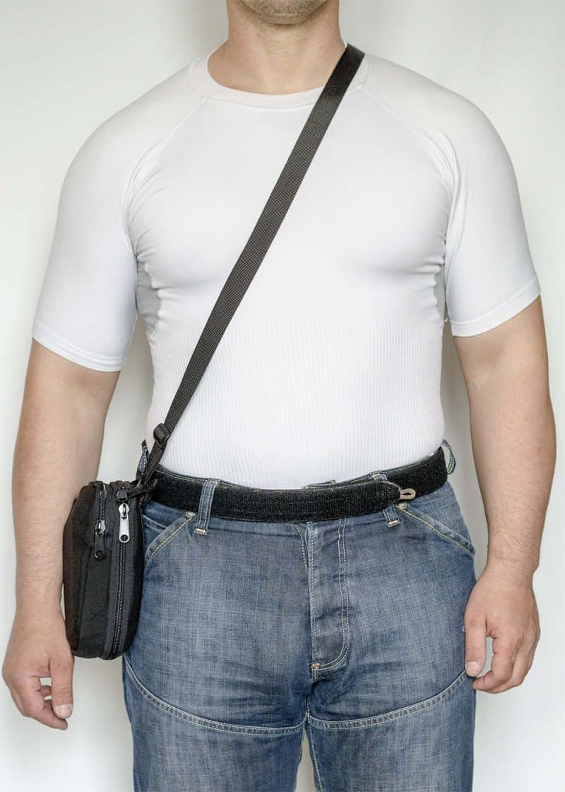 сумка кобура плечевая поясная чёрная а14 a-line