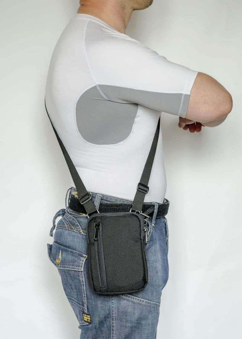 сумка кобура плечевая поясная чёрная а14 a-line