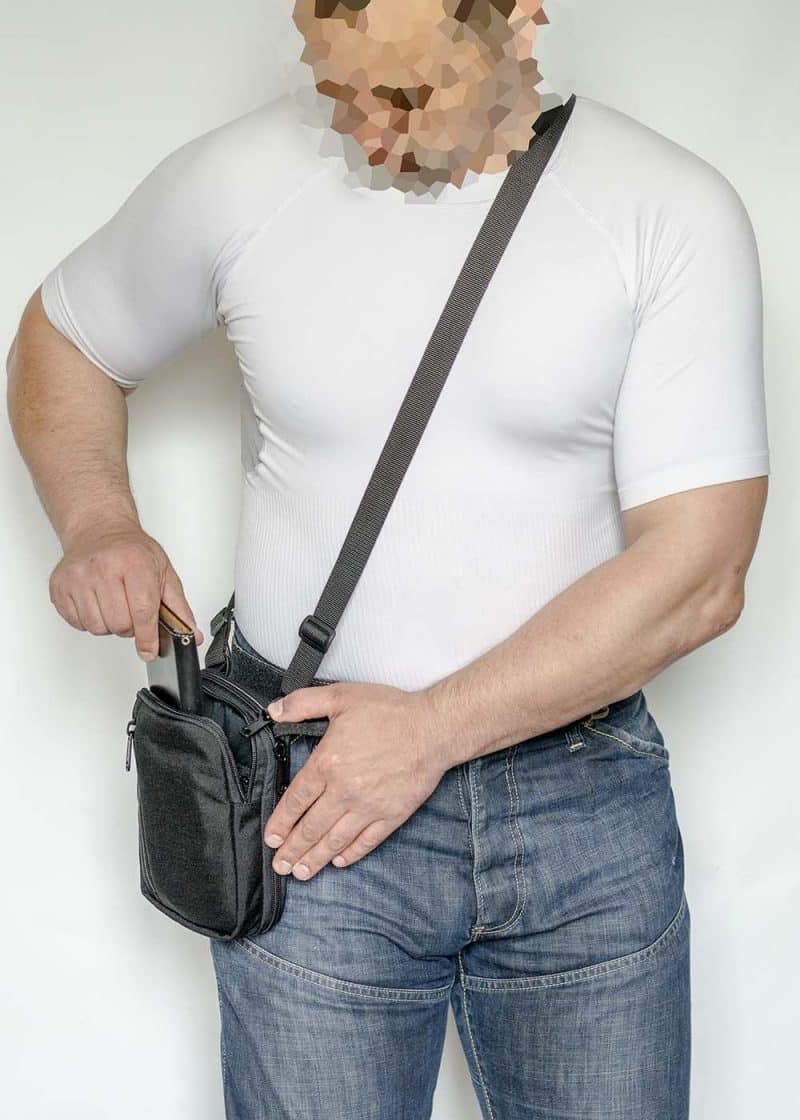 сумка кобура плечевая поясная чёрная а14 a-line