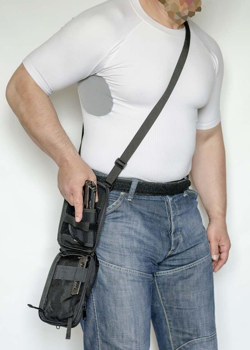 сумка кобура плечевая поясная чёрная а14 a-line