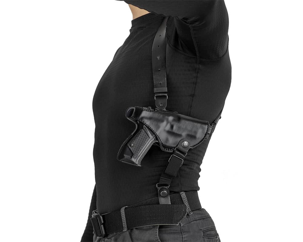 Подплечная/поясная кожаная кобура для Форт-12