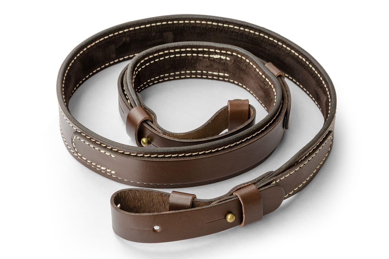 ремень оружейный кожаный на подкладе узкий м41 a-line коричневый