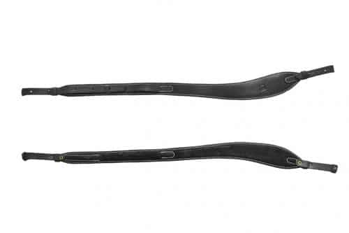 ремень оружейный кожаный с подкладом контурный чёрный м46 a-line