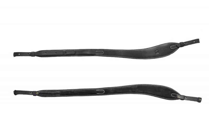 ремень оружейный кожаный с подкладом контурный чёрный м46 a-line