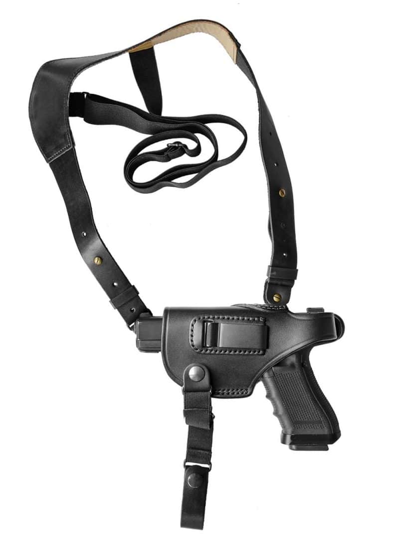 кобура оперативная кожаная для glock 17 левша глок