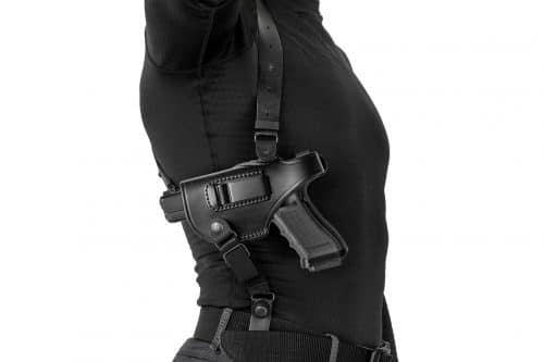 кобура оперативная кожаная для glock 17 левша глок