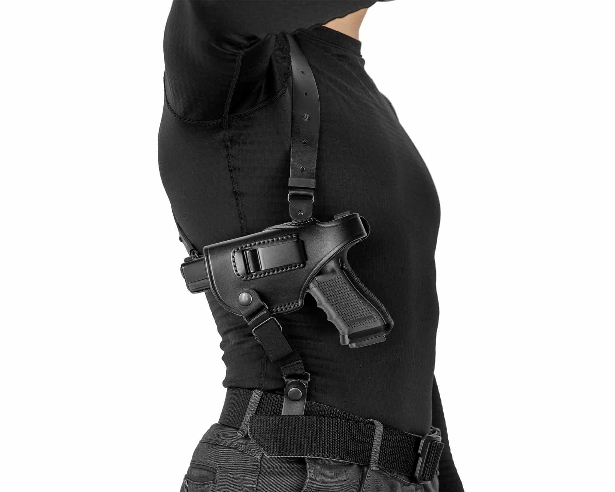 кобура оперативная кожаная для glock 17 левша глок