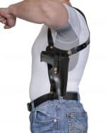 Подплечная, кожаная, вертикальная кобура для Форт-17