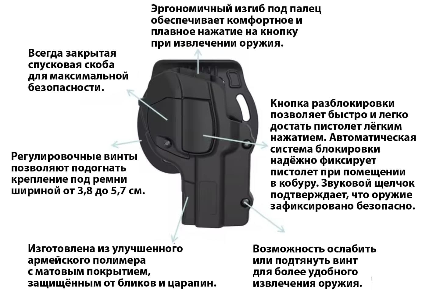 Поясная пластиковая кобура Beretta (Paddle) - Image 4