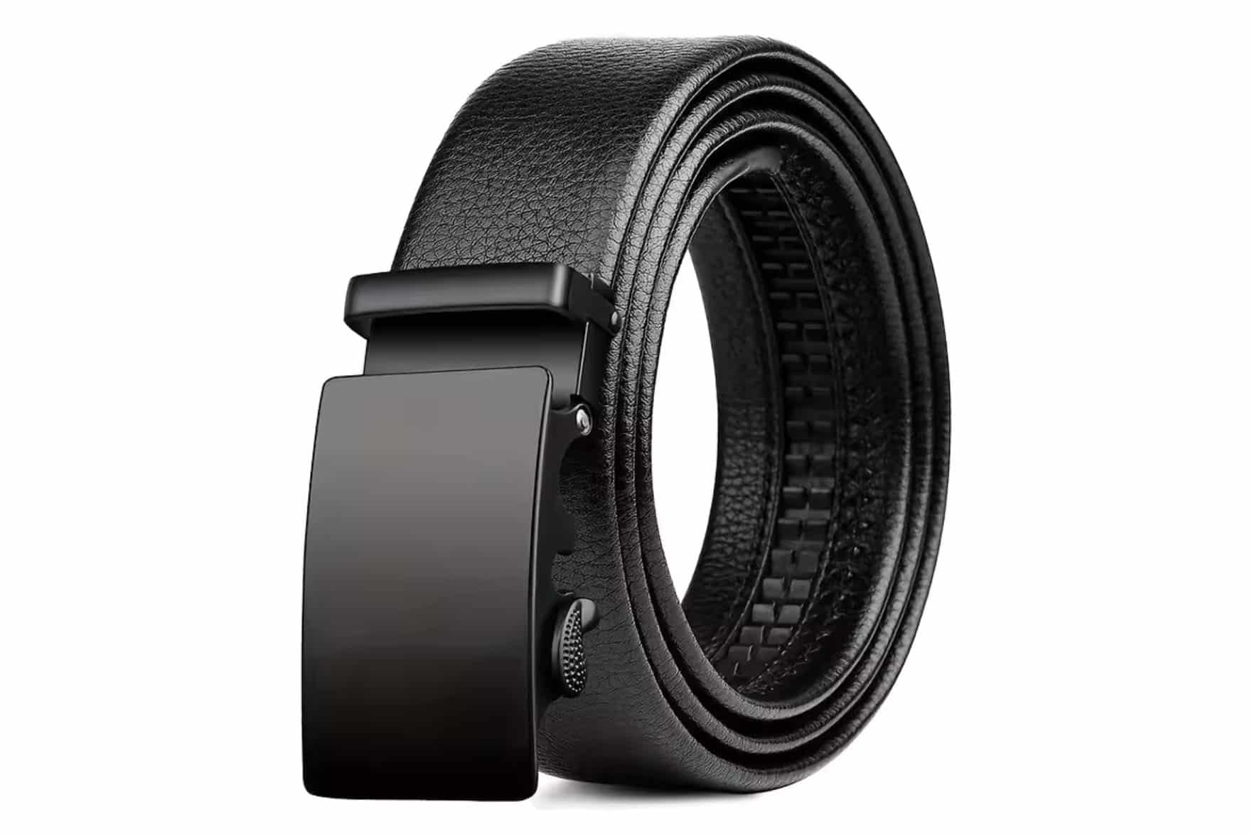 Ремень из экокожи с глянцевым эффектом