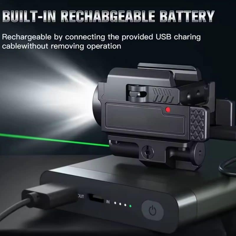 Tactical Weapon Light with Laser for Picatinny Rail (800 lm) - Image 5