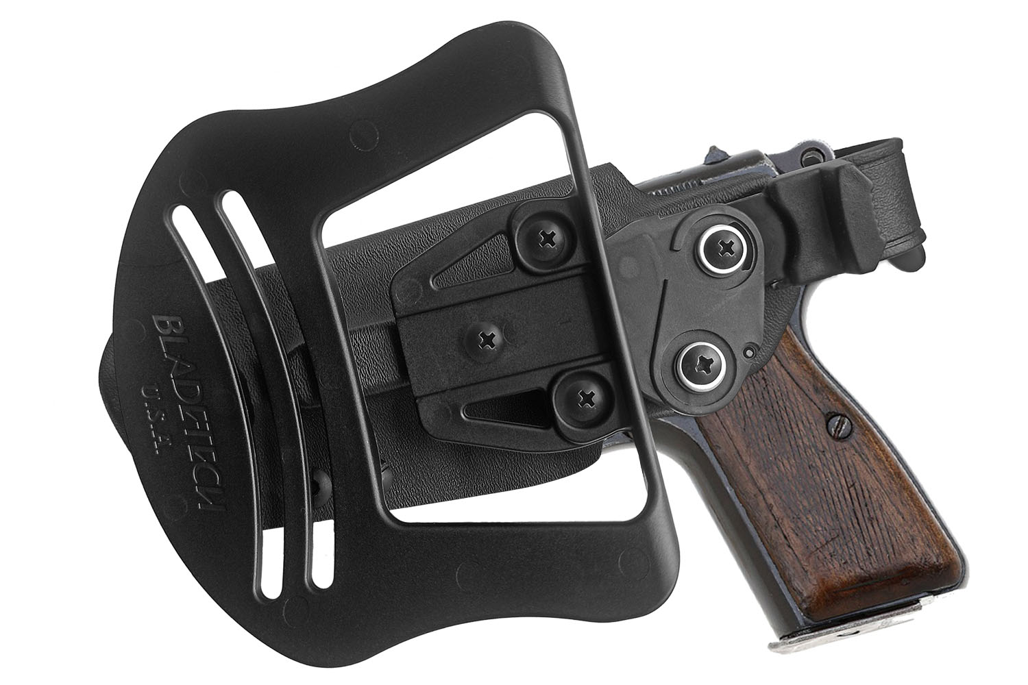 Поясная пластиковая кобура, крепление лопатка (Paddle) для Browning Hi-Power (Кайдекс) — изображение 2